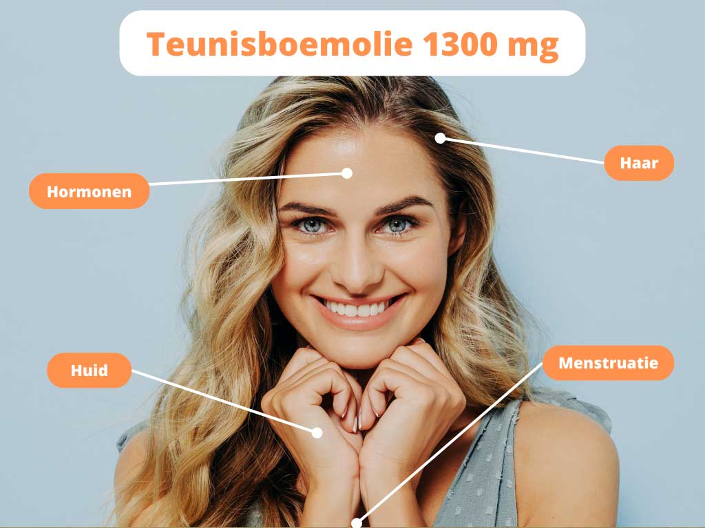 Teunisbloemolie voor ondersteuning van de huid, hormonen, haar en menstruatie van de vrouw